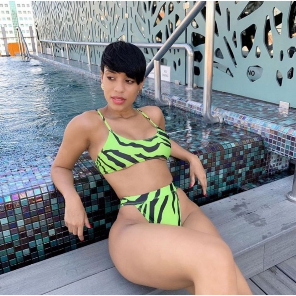 💚Lime Green Zebra Bikini💚